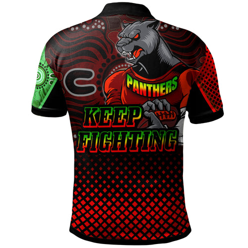 panthers-rugby-polo-shirt-custom-panthers-keep-fighting-aboriginal-patterns-polo-shirt