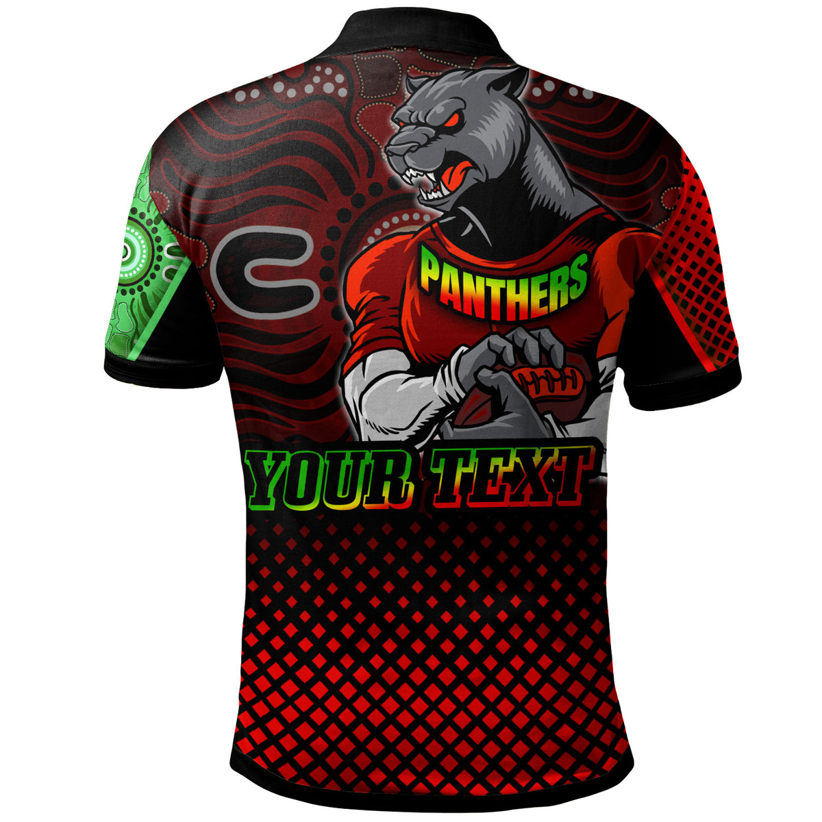 panthers-rugby-polo-shirt-custom-panthers-keep-fighting-aboriginal-patterns-polo-shirt