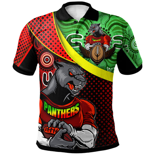 panthers-rugby-polo-shirt-custom-panthers-keep-fighting-aboriginal-patterns-polo-shirt