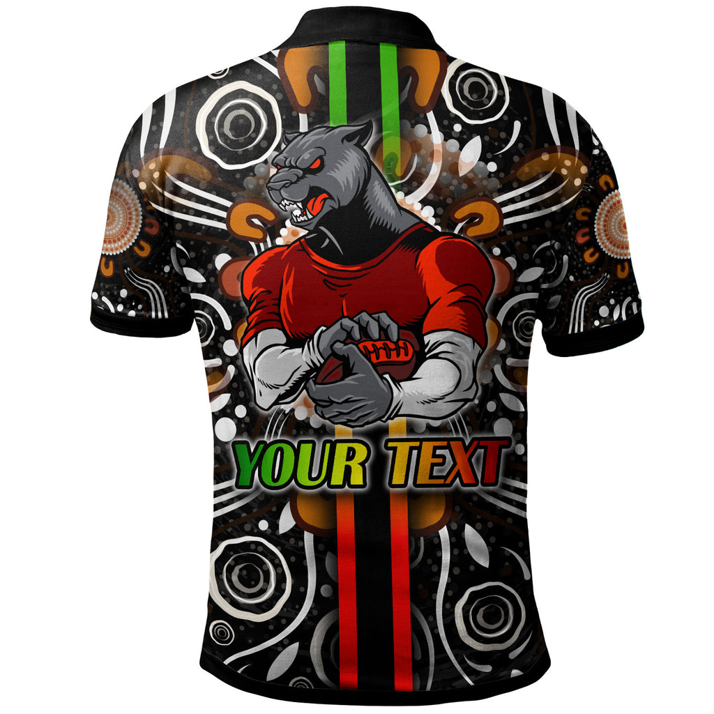 panthers-rugby-polo-shirt-custom-panthers-rugby-ball-aboriginal-indigenous-sport-style-polo-shirt