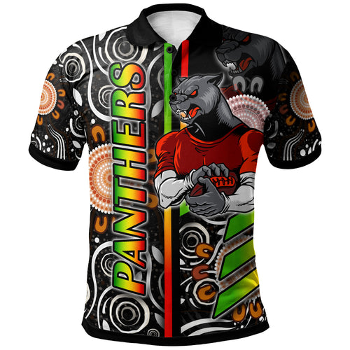 panthers-rugby-polo-shirt-custom-panthers-rugby-ball-aboriginal-indigenous-sport-style-polo-shirt