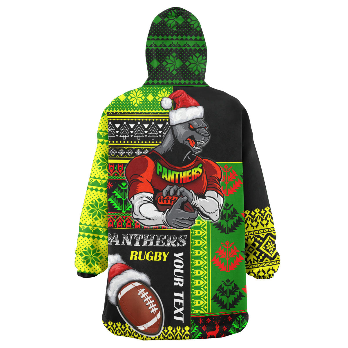 panthers-rugby-snug-hoodie-custom-christmas-snowflakes-panthers-mascot-wearable-blanket-hoodie