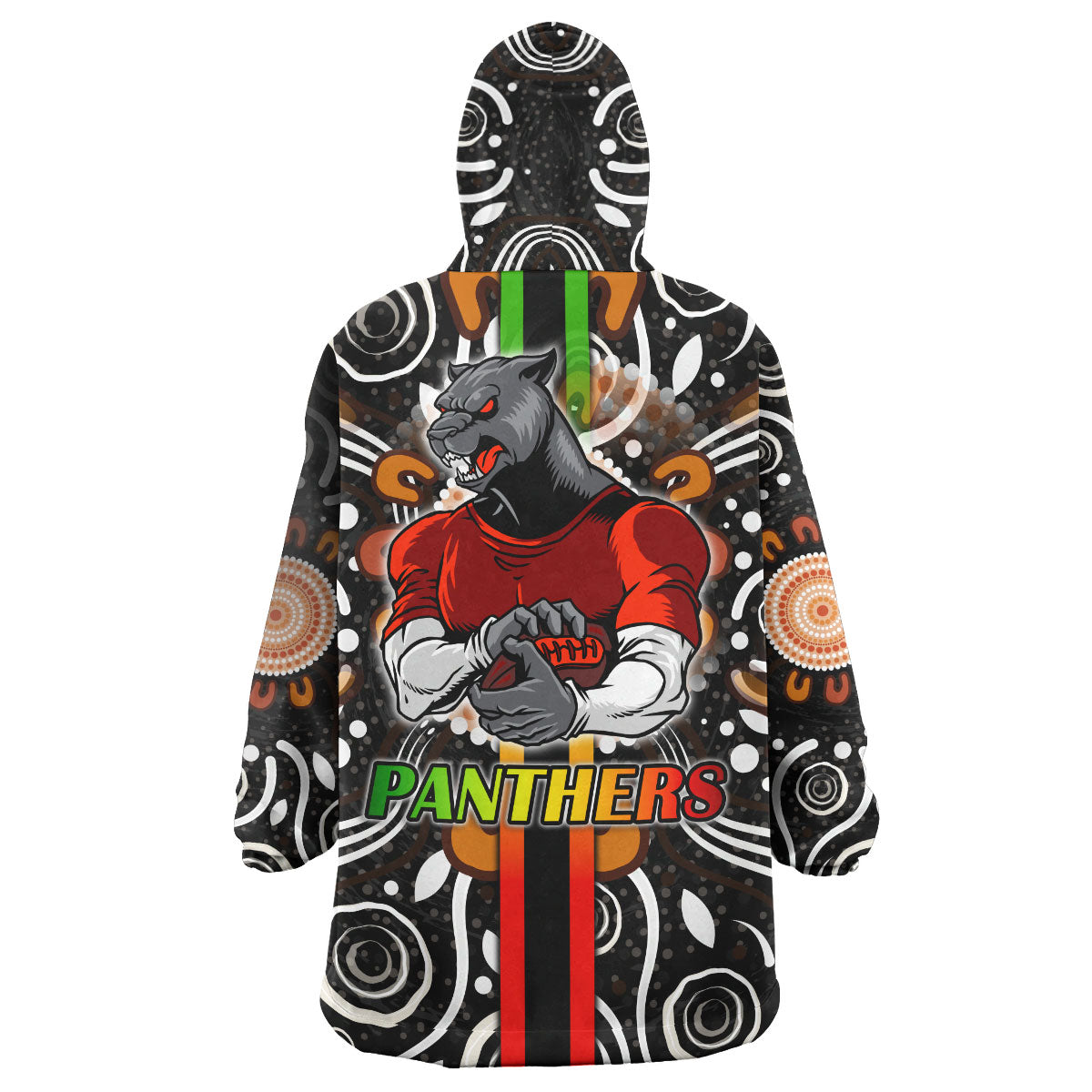 panthers-rugby-snug-hoodie-custom-panthers-rugby-ball-aboriginal-indigenous-sport-style-oodie-blanket