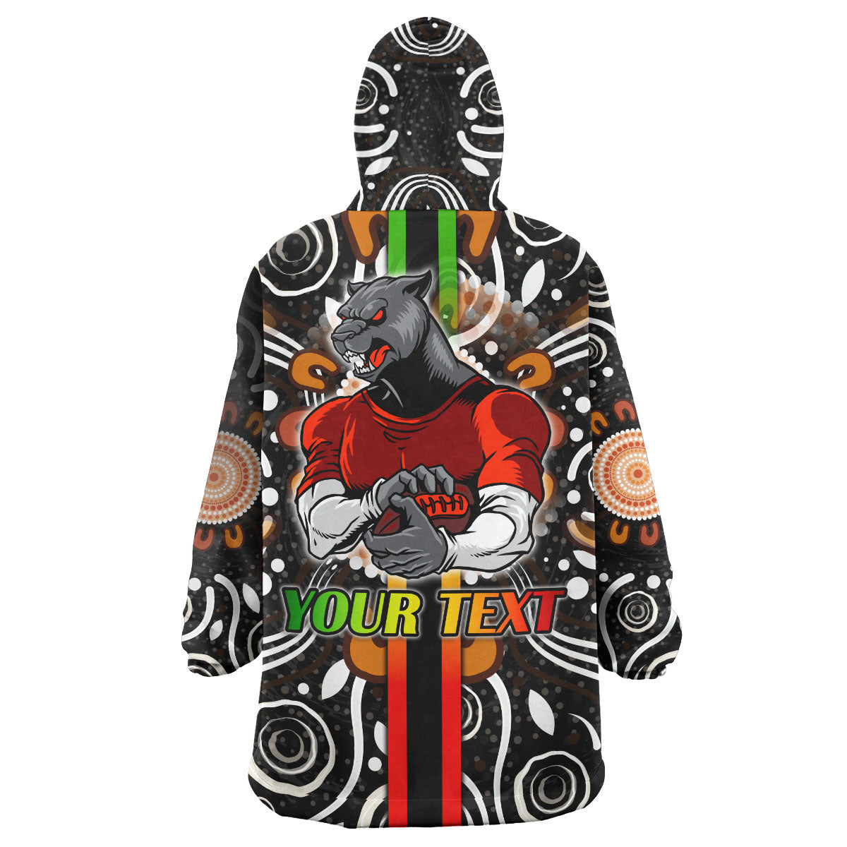 panthers-rugby-snug-hoodie-custom-panthers-rugby-ball-aboriginal-indigenous-sport-style-oodie-blanket