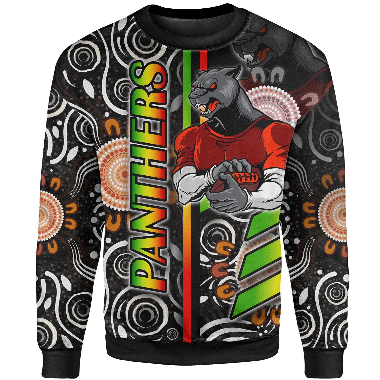 panthers-rugby-sweatshirt-custom-panthers-rugby-ball-aboriginal-indigenous-sport-style-sweatshirt