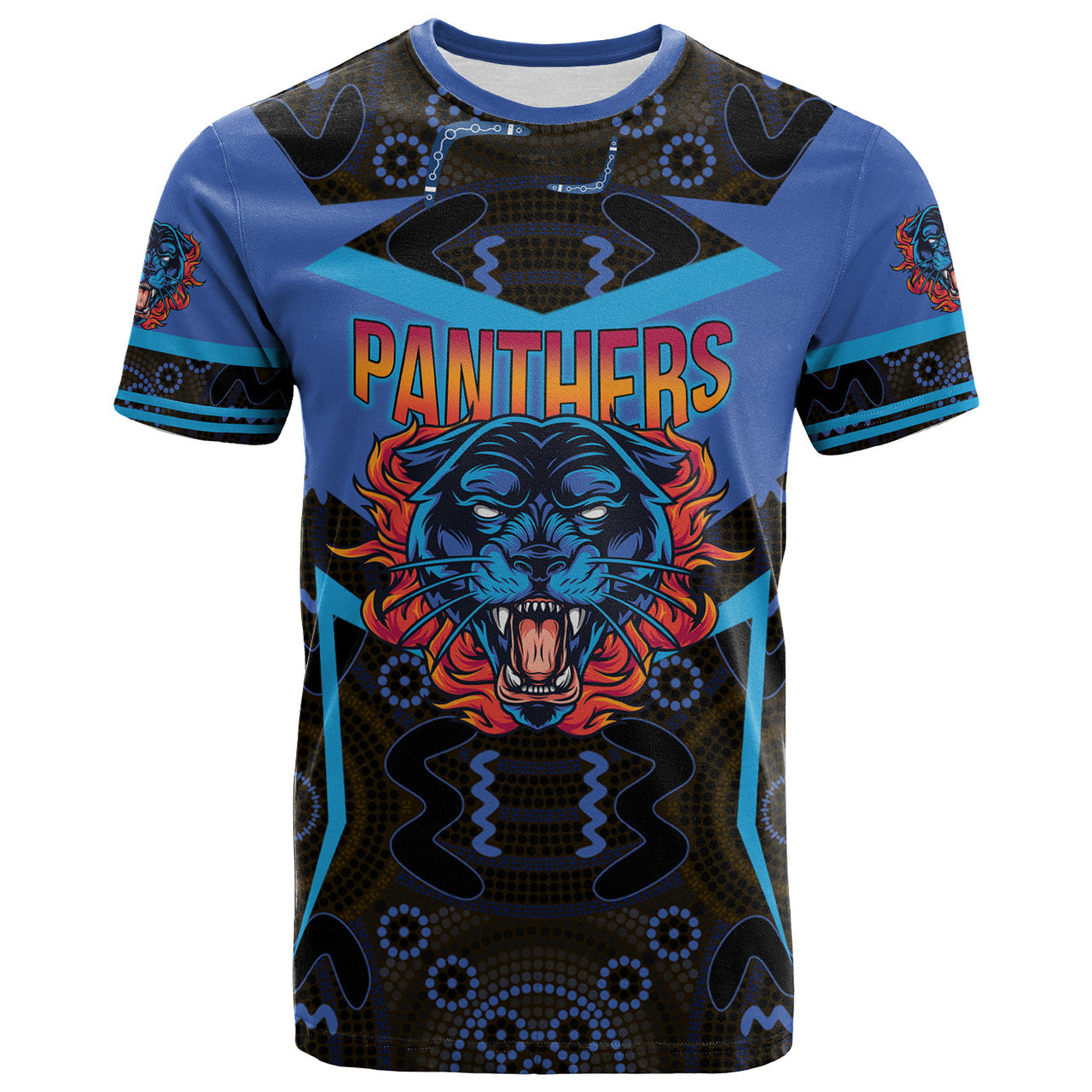 panthers-rugby-t-shirt-custom-angry-panther-style-t-shirt
