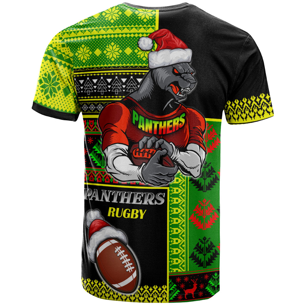 panthers-rugby-t-shirt-custom-christmas-snowflakes-panthers-mascot-t-shirt
