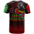 panthers-rugby-t-shirt-custom-panthers-keep-fighting-aboriginal-patterns-t-shirt