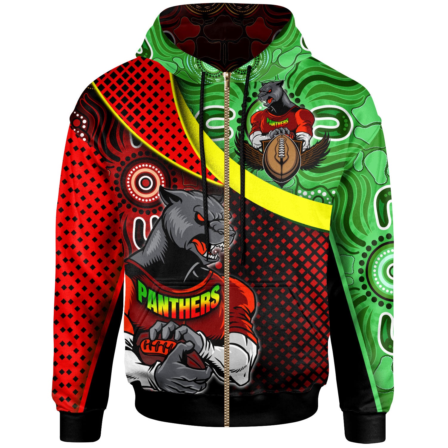 panthers-rugby-hoodie-custom-panthers-keep-fighting-aboriginal-patterns-hoodie
