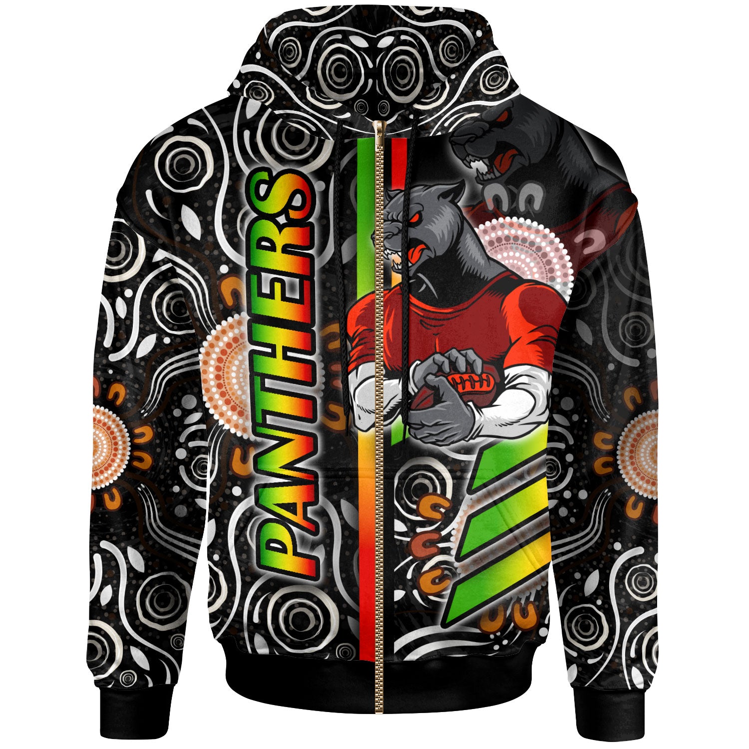 panthers-rugby-hoodie-custom-panthers-rugby-ball-aboriginal-indigenous-sport-style-hoodie