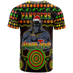 custom-personalised-panthers-christmas-vibe-with-aboriginal-dot-panting-style-t-shirt