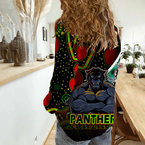 penrith-panthers-women-casual-shirt-strong-panthers-legend-with-special-aboriginal-style