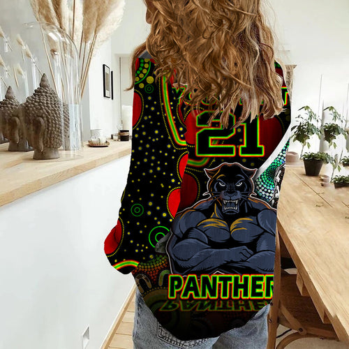 custom-personalised-penrith-panthers-women-casual-shirt-strong-panthers-legend-with-special-aboriginal-style