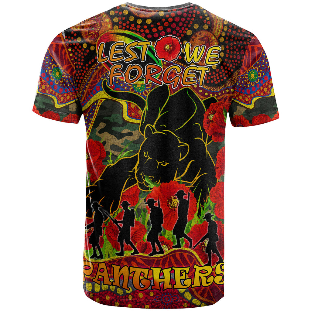 panthers-rugby-anzac-day-custom-t-shirt-aboriginal-lest-we-forget-panthers-with-poppy-flower