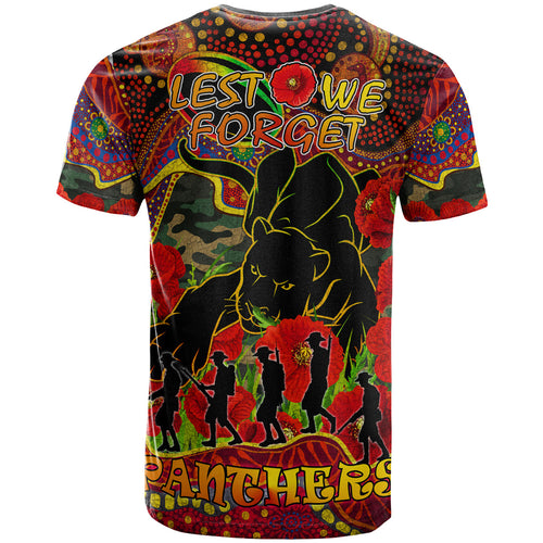 panthers-rugby-anzac-day-custom-t-shirt-aboriginal-lest-we-forget-panthers-with-poppy-flower-1