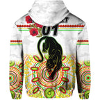 (Custom Personalised) Penrith Panthers ANZAC 2022 Zip Up And Pullover Hoodie Indigenous Vibes - White LT8