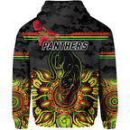 Penrith Panthers ANZAC 2022 Zip Up And Pullover Hoodie Indigenous Vibes - Black LT8