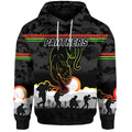 (Custom Personalised) Penrith Panthers ANZAC 2022 Zip Up And Pullover Hoodie Simple Style - Black LT8