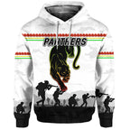 Penrith Panthers ANZAC 2022 Zip Up And Pullover Hoodie Simple Style - White LT8