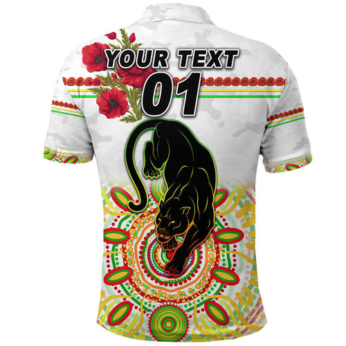 custom-personalised-panthers-anzac-polo-shirt-indigenous-vibes-white