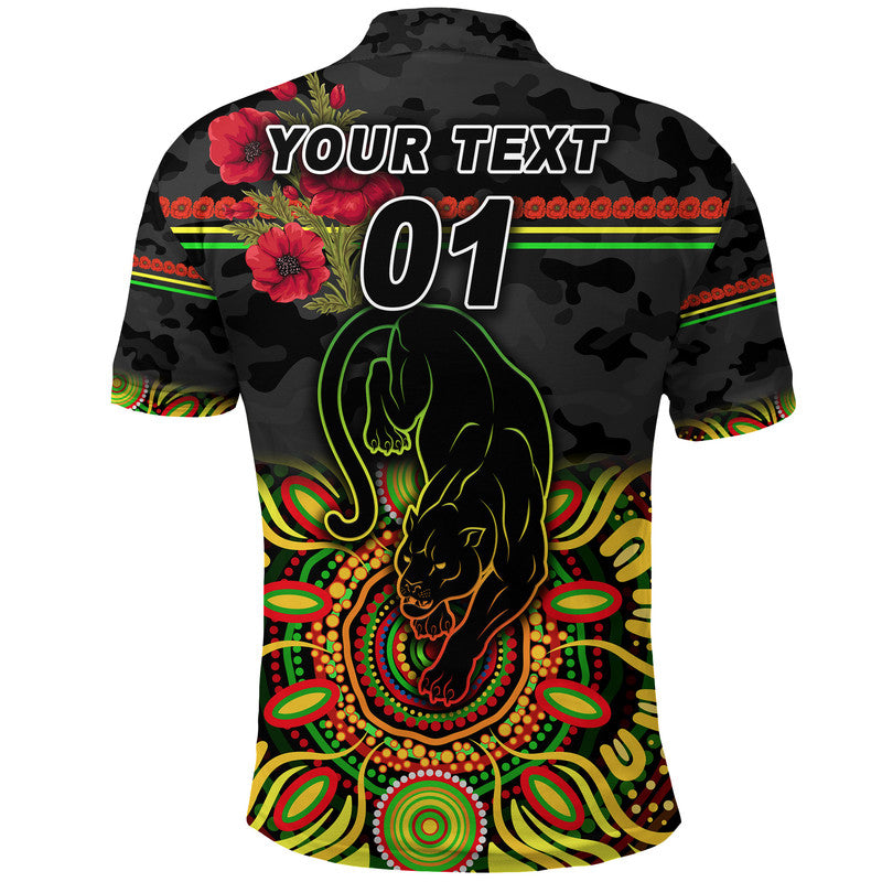 custom-personalised-penrith-panthers-anzac-2022-polo-shirt-indigenous-vibes-black