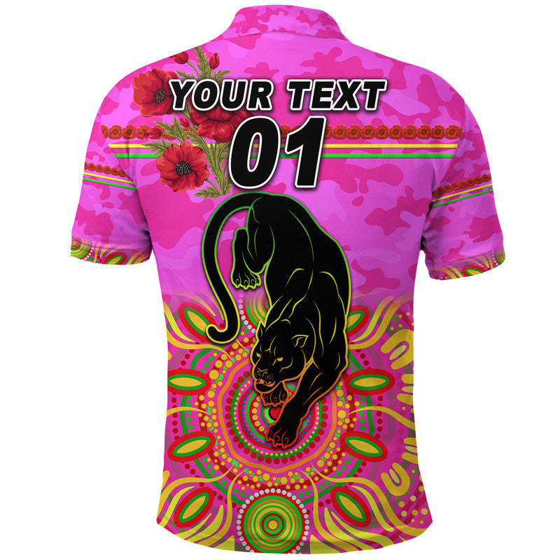 custom-personalised-penrith-panthers-anzac-2022-polo-shirt-indigenous-vibes-pink