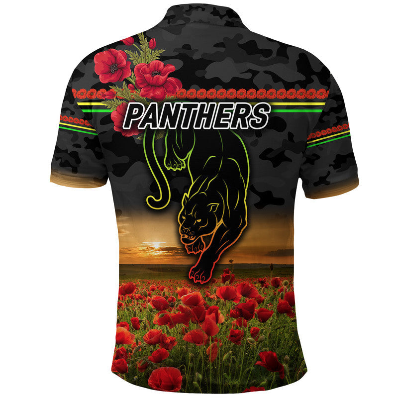 panthers-anzac-polo-shirt-poppy-flowers-vibes-black