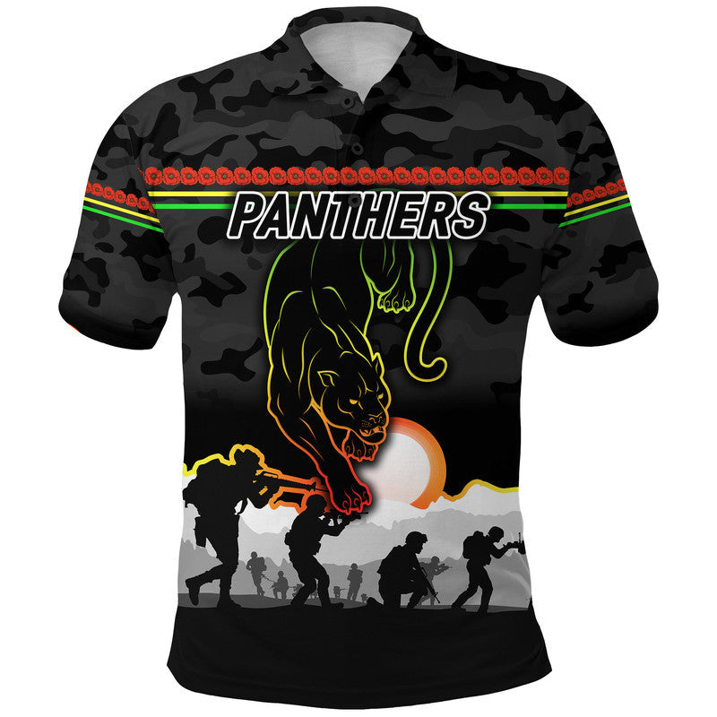 custom-personalised-penrith-panthers-anzac-2022-polo-shirt-simple-style-black