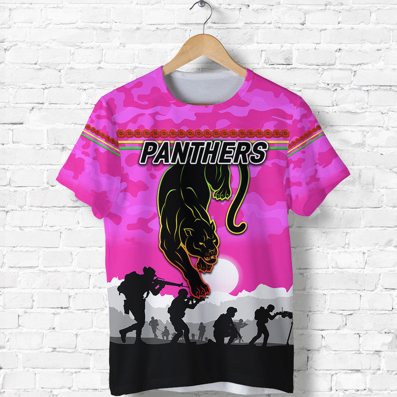 custom-personalised-penrith-panthers-anzac-2022-t-shirt-simple-style-pink