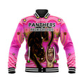 custom-personalised-penrith-panthers-rugby-baseball-jacket-pink-crouching-panther-premiers-2022