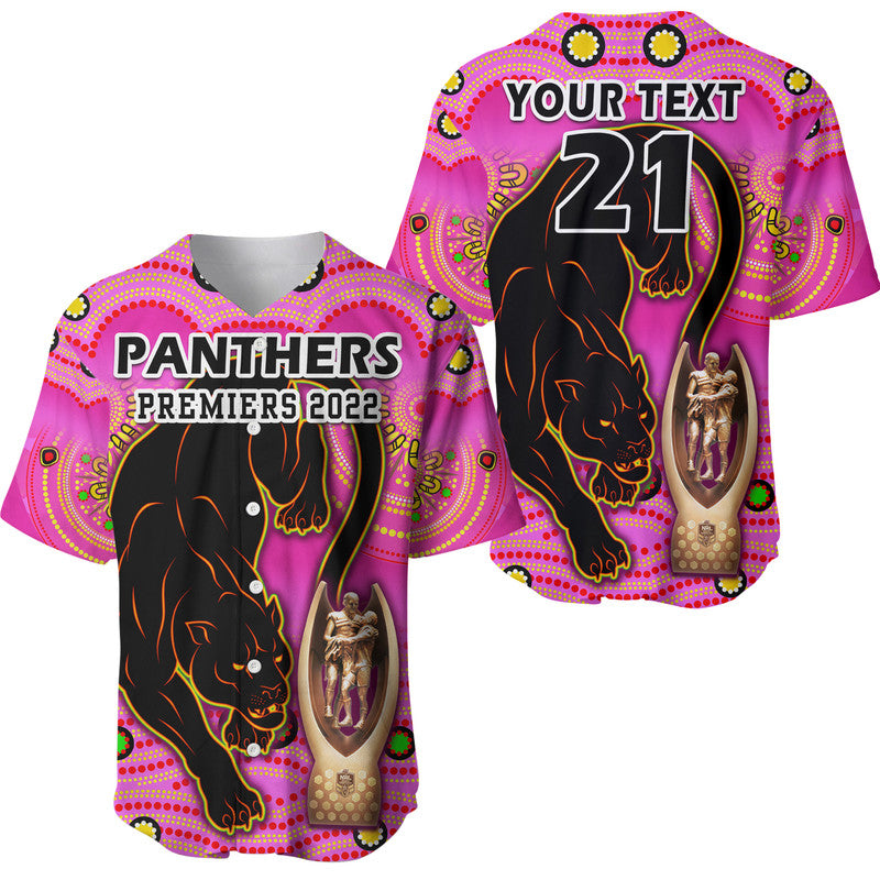 custom-personalised-penrith-panthers-rugby-baseball-jersey-pink-crouching-panther-premiers-2022