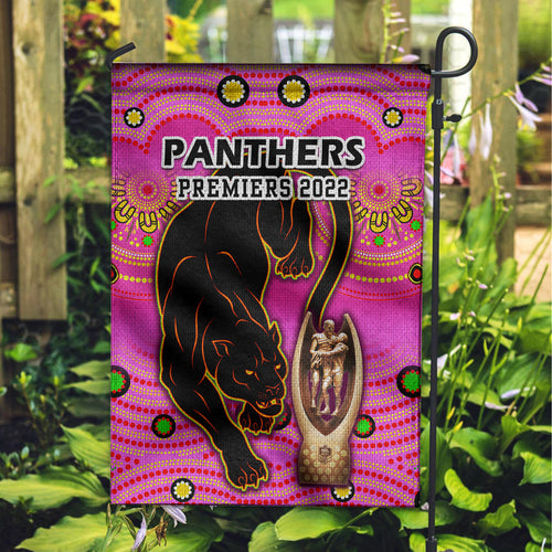 penrith-panthers-rugby-flag-pink-crouching-panther-premiers-2022