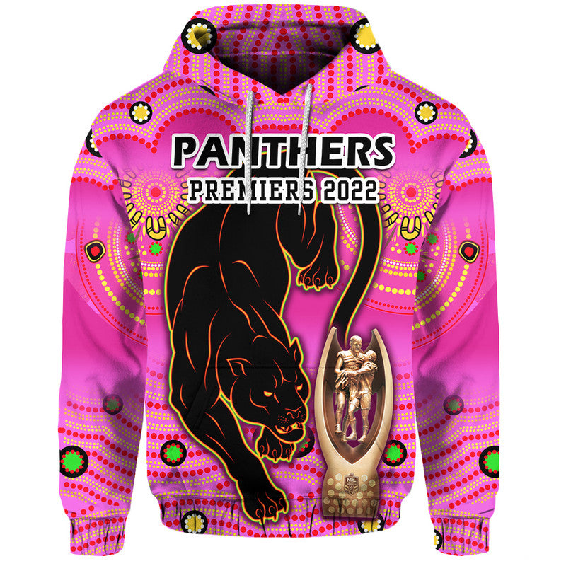 penrith-panthers-rugby-zip-up-and-pullover-hoodie-pink-crouching-panther-premiers-2022