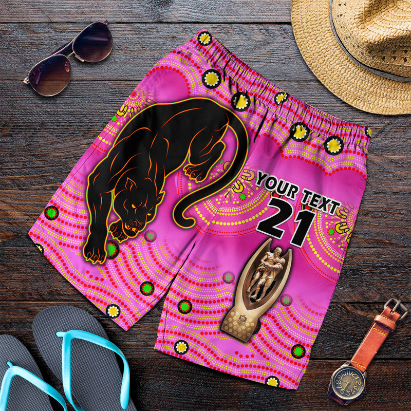 custom-personalised-penrith-panthers-rugby-men-short-pink-crouching-panther-premiers-2022