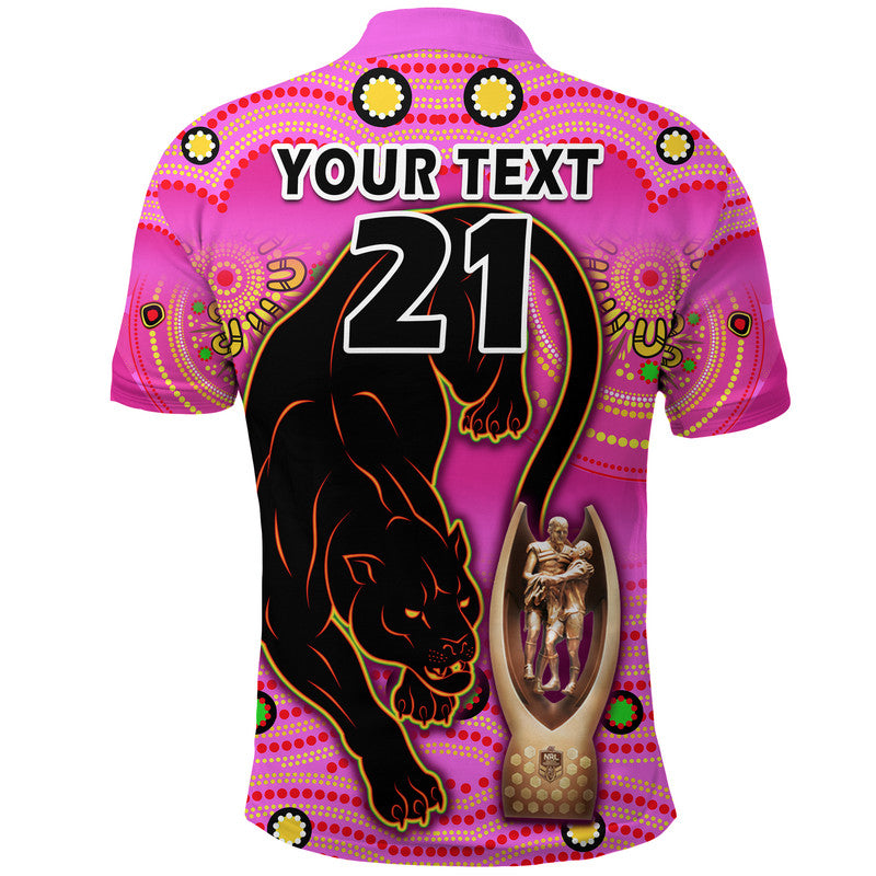 custom-personalised-penrith-panthers-rugby-polo-shirt-pink-crouching-panther-premiers-2022