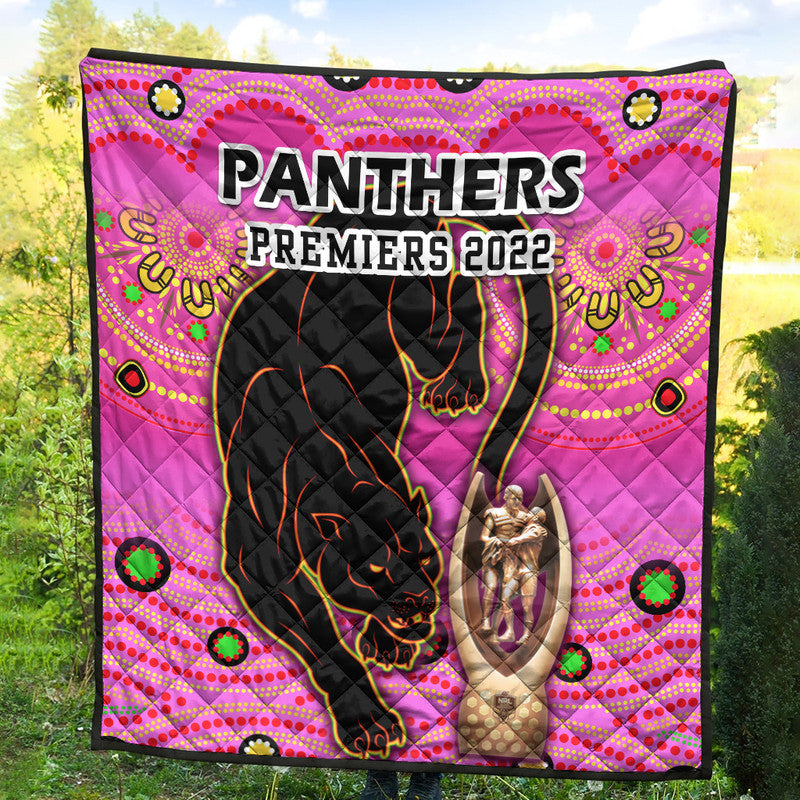 penrith-panthers-rugby-premium-quilt-pink-crouching-panther-premiers-2022