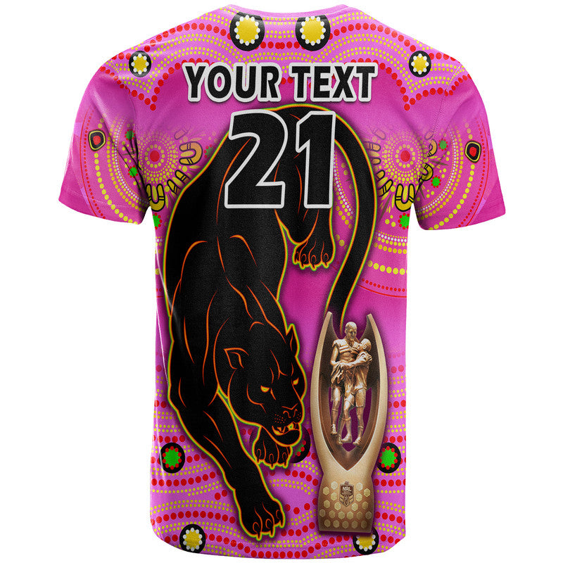 custom-personalised-penrith-panthers-rugby-t-shirt-pink-crouching-panther-premiers-2022