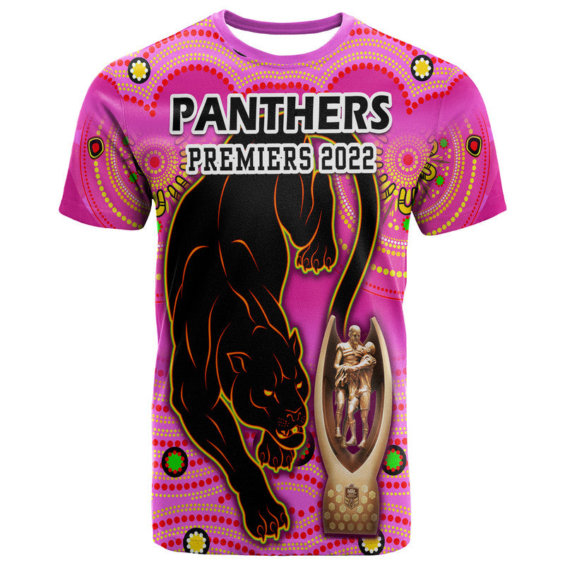 custom-personalised-penrith-panthers-rugby-t-shirt-pink-crouching-panther-premiers-2022