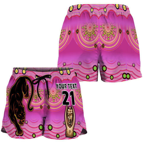 custom-personalised-penrith-panthers-rugby-women-short-pink-crouching-panther-premiers-2022