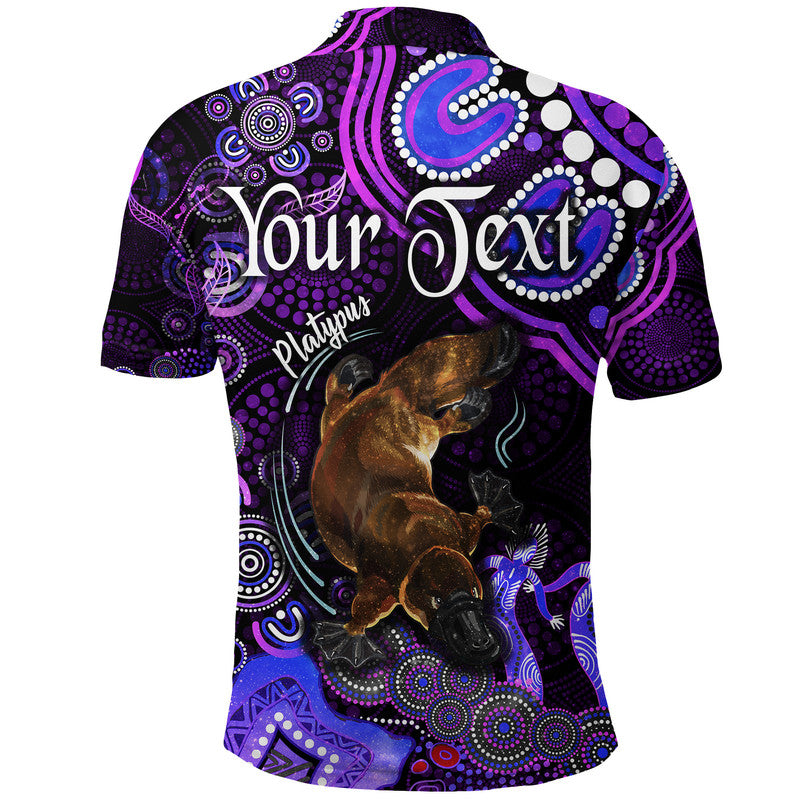 custom-personalised-australian-astrology-polo-shirt-pisces-platypus-zodiac-aboriginal-vibes-purple