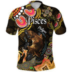 australian-astrology-polo-shirt-pisces-platypus-zodiac-aboriginal-vibes-gold