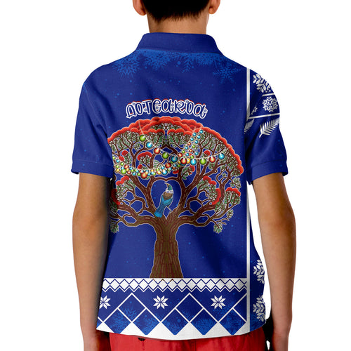 aotearoa-kirihimete-pohutukawa-and-silver-fern-kid-polo-shirt