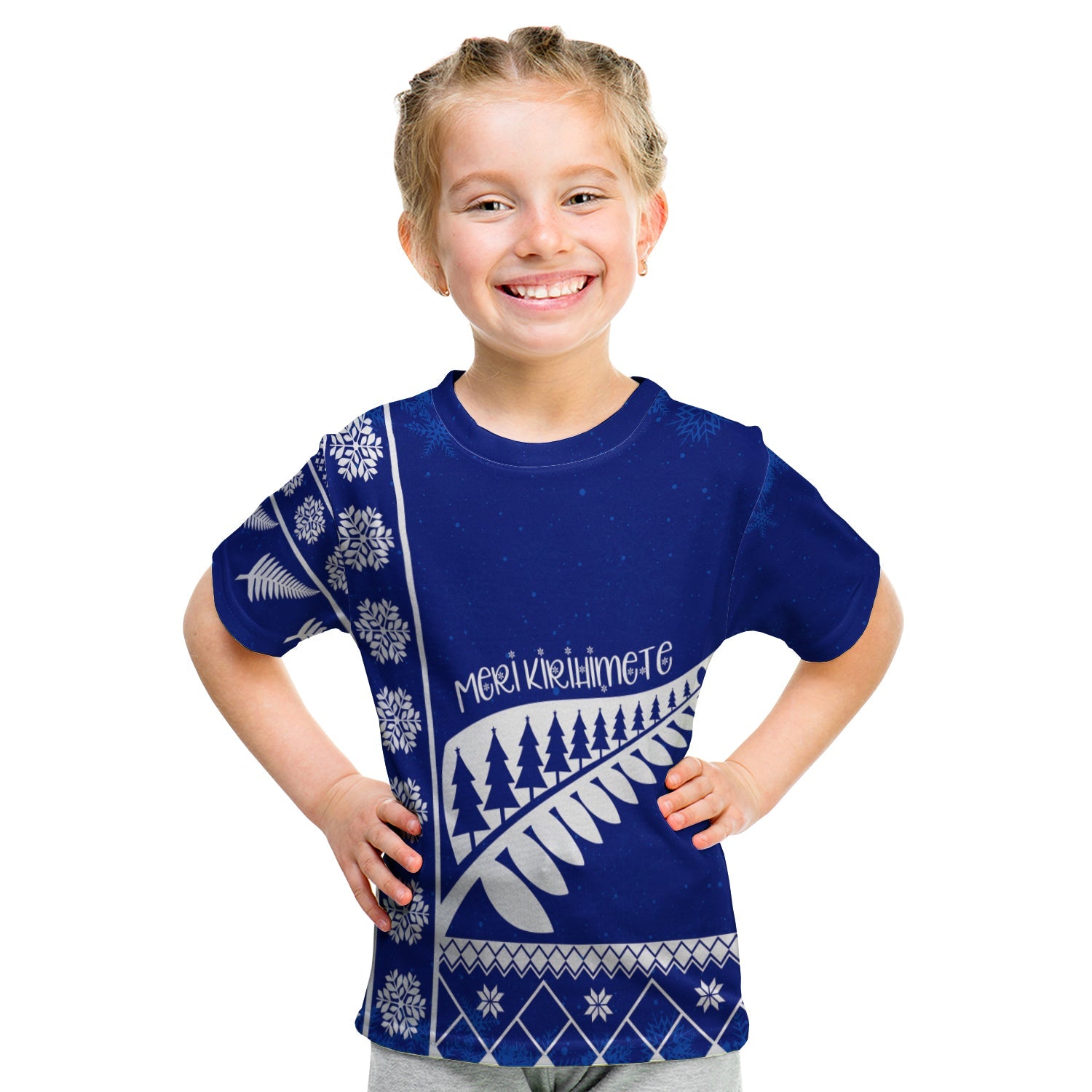 aotearoa-kirihimete-pohutukawa-and-silver-fern-kid-t-shirt