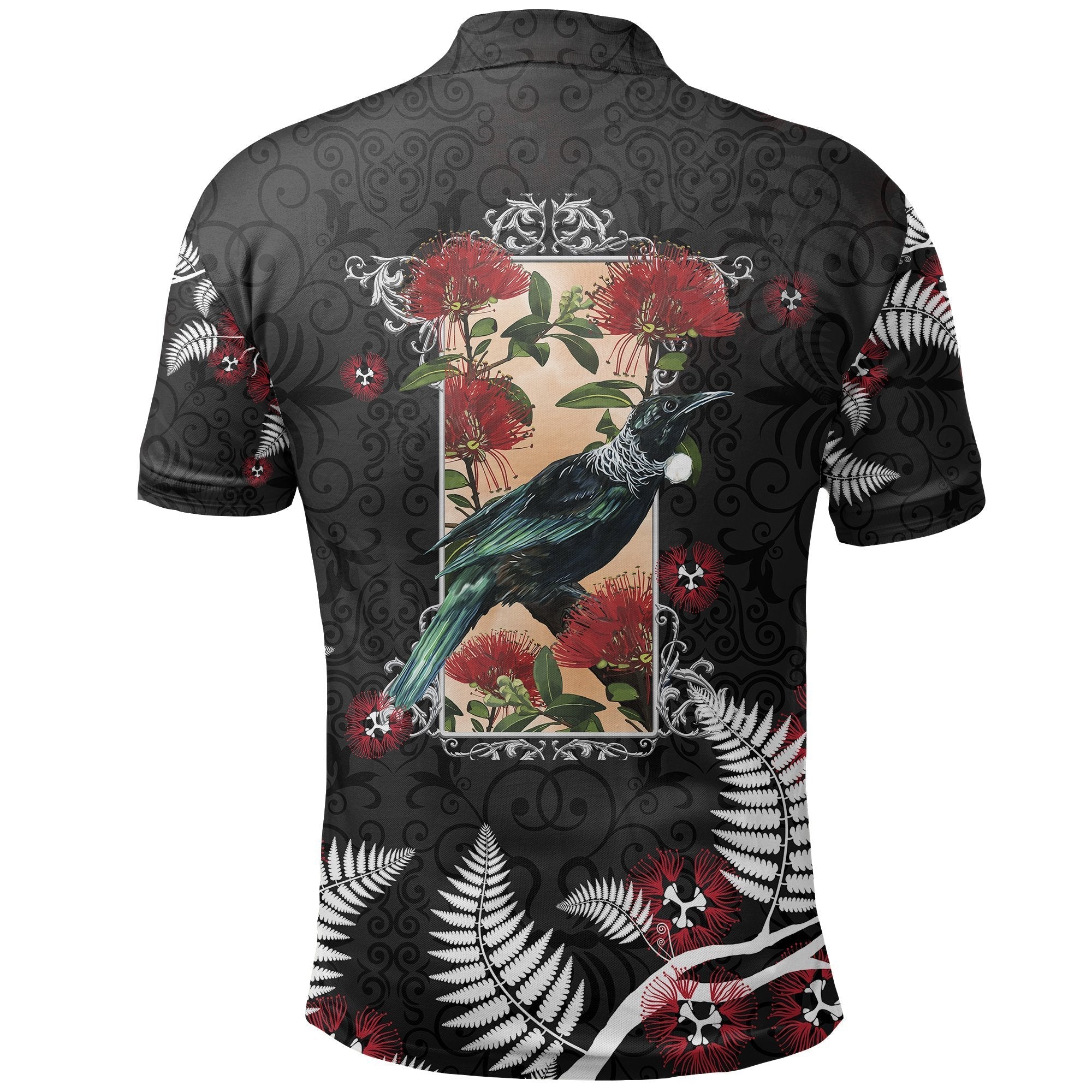 tui-bird-new-zealand-polo-shirt-silver-fern-golf-shirts