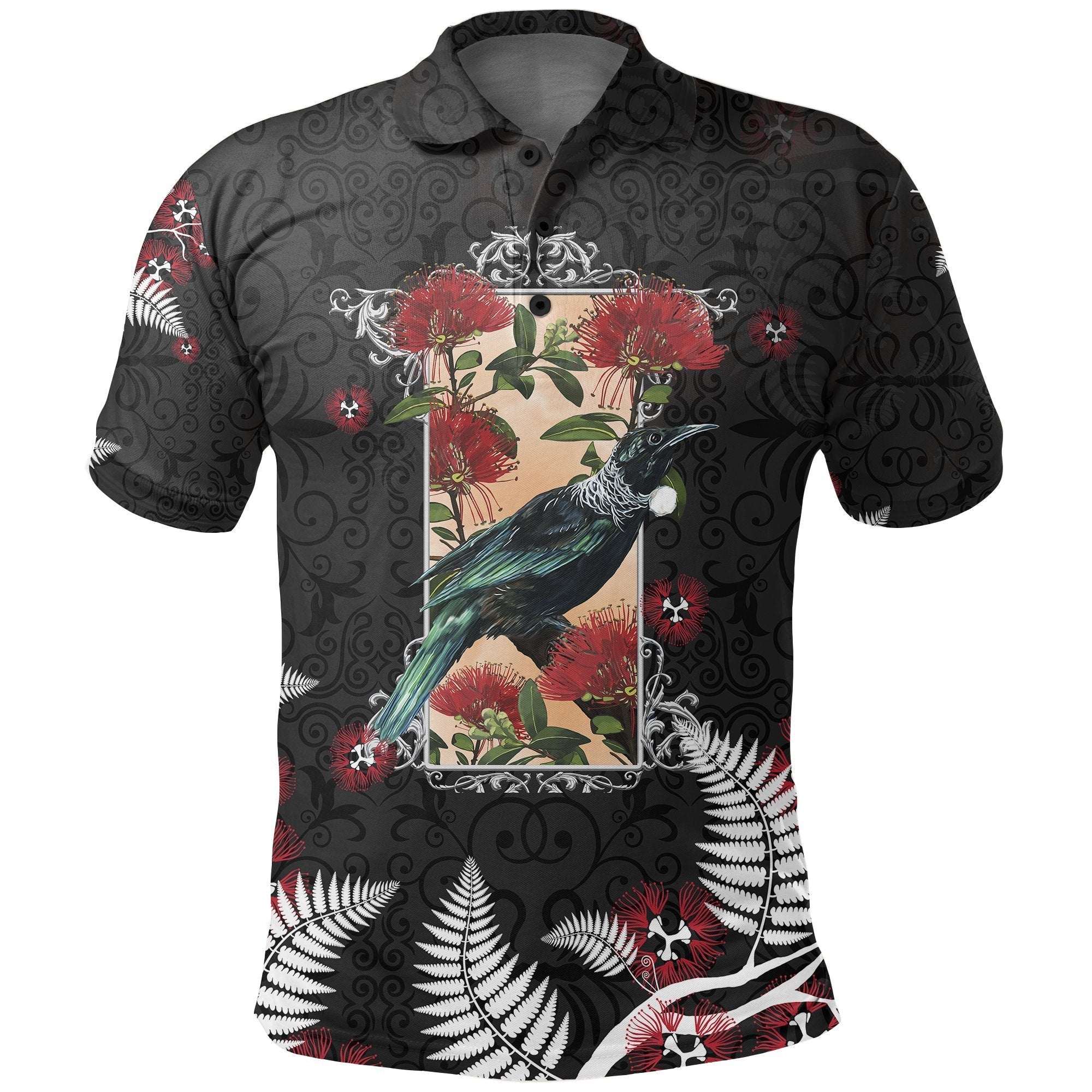 tui-bird-new-zealand-polo-shirt-silver-fern-golf-shirts