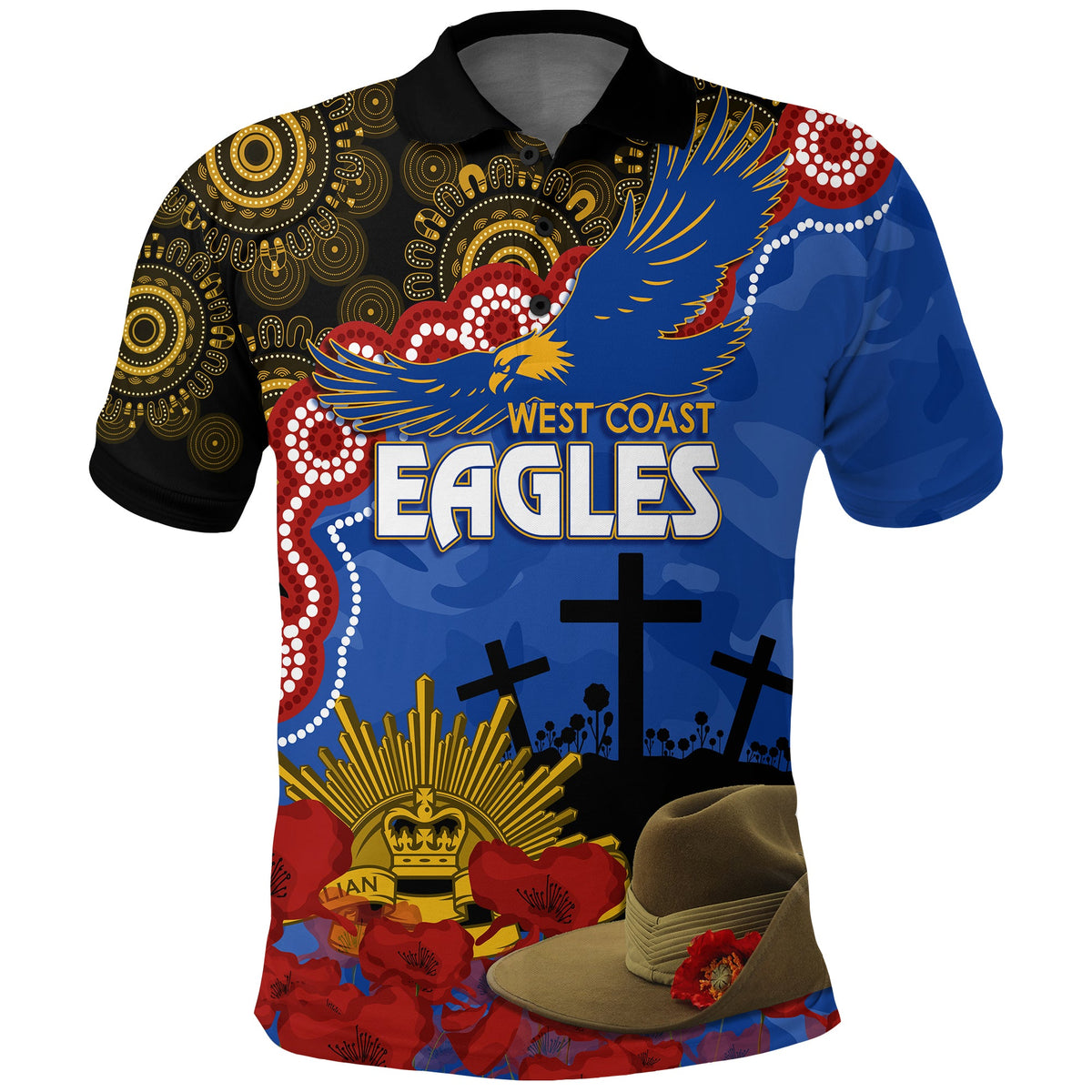 eagles-football-anzac-2023-polo-shirt-aboriginal-mix-slouch-hat