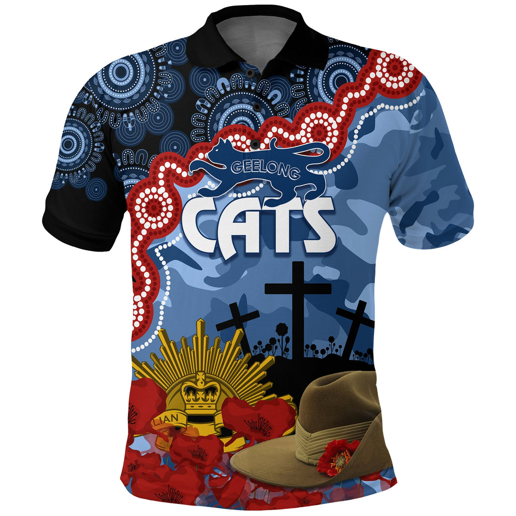 cats-football-anzac-2023-polo-shirt-aboriginal-mix-slouch-hat