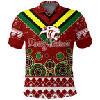 aboriginal-christmas-black-panther-with-santa-hat-polo-shirt