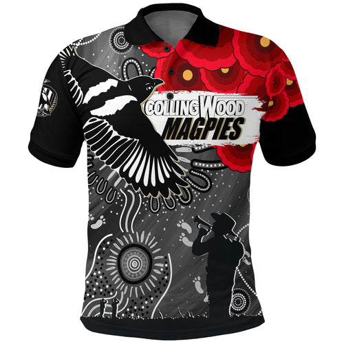 custom-personalised-collingwood-magpies-indigenous-anzac-day-polo-shirt-we-will-remember