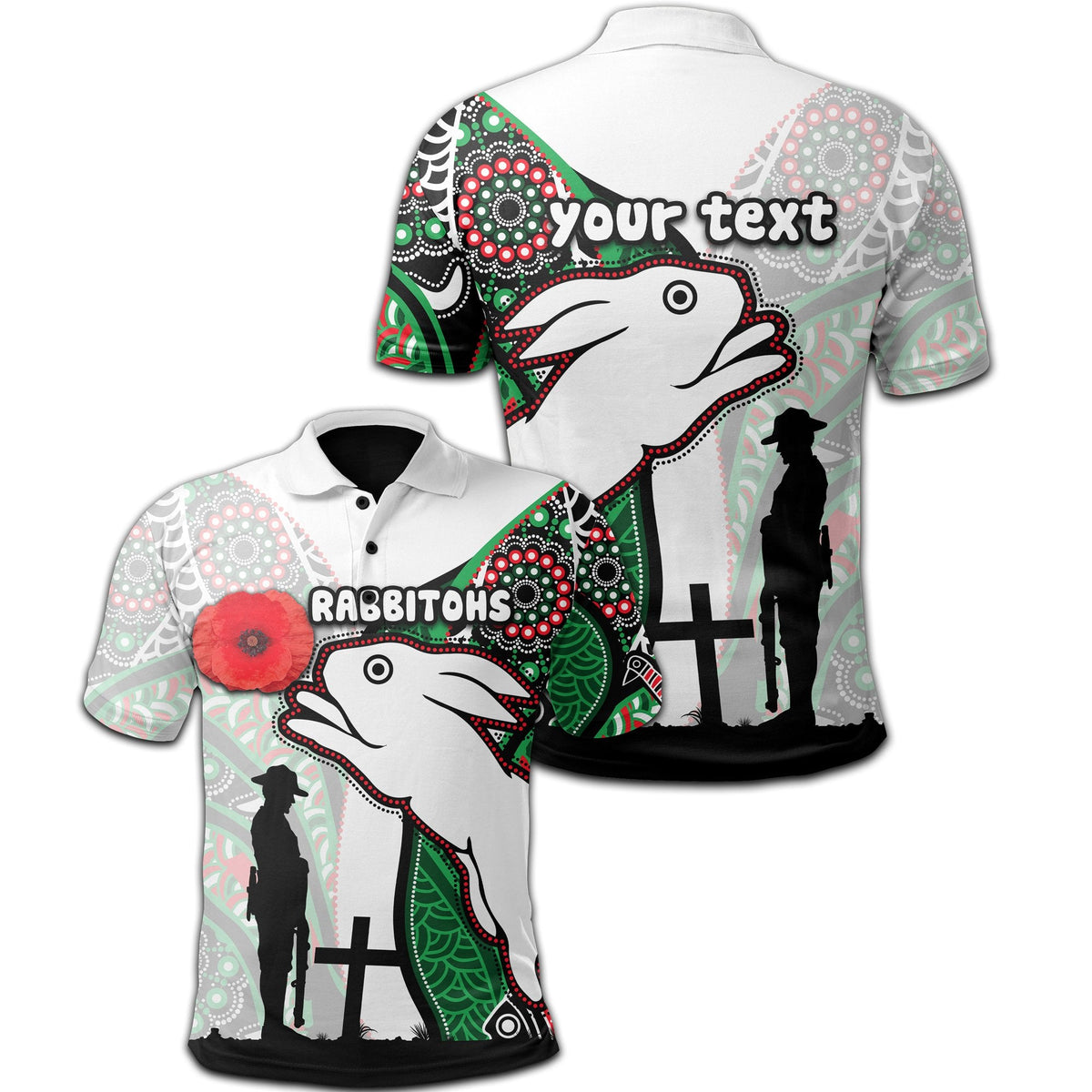 custom-personalised-rabbitohs-polo-shirt-indigenous-anzac-day